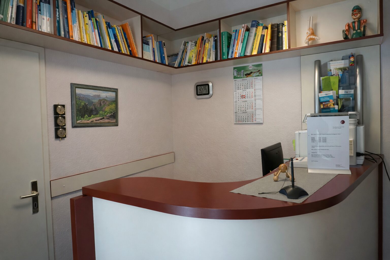 Empfangsbereich der Physiotherapie Böer in Dresden Laubegast